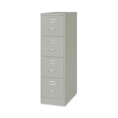 Alera Commercial 4-Drawer Vertical File Cabinet, Letter Size, Lockable, 52H x 15W x 26.5D, Light