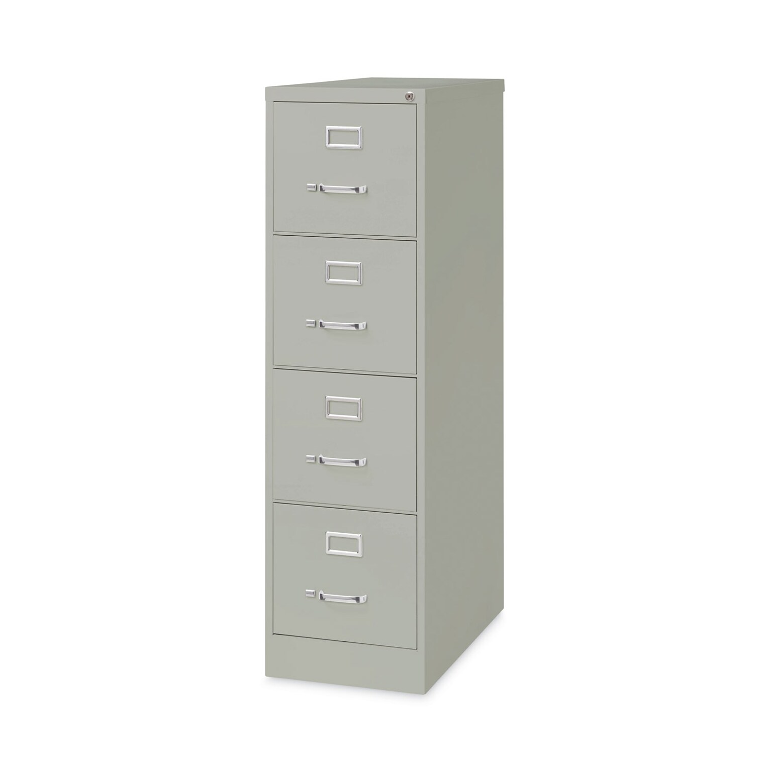 Alera Commercial 4-Drawer Vertical File Cabinet, Letter Size, Lockable, 52H x 15W x 26.5D, Light Gray (HVF152652LG)