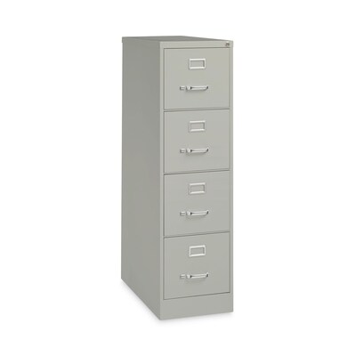 Alera Commercial 4-Drawer Vertical File Cabinet, Letter Size, Lockable, 52H x 15W x 26.5D, Light
