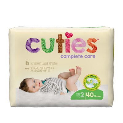 Cuties Baby Diapers Size Two, 160/Carton (CCC02)