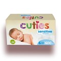 Cuties Sensitive Baby Wipes 6 packs of 100 (CCC-W01)