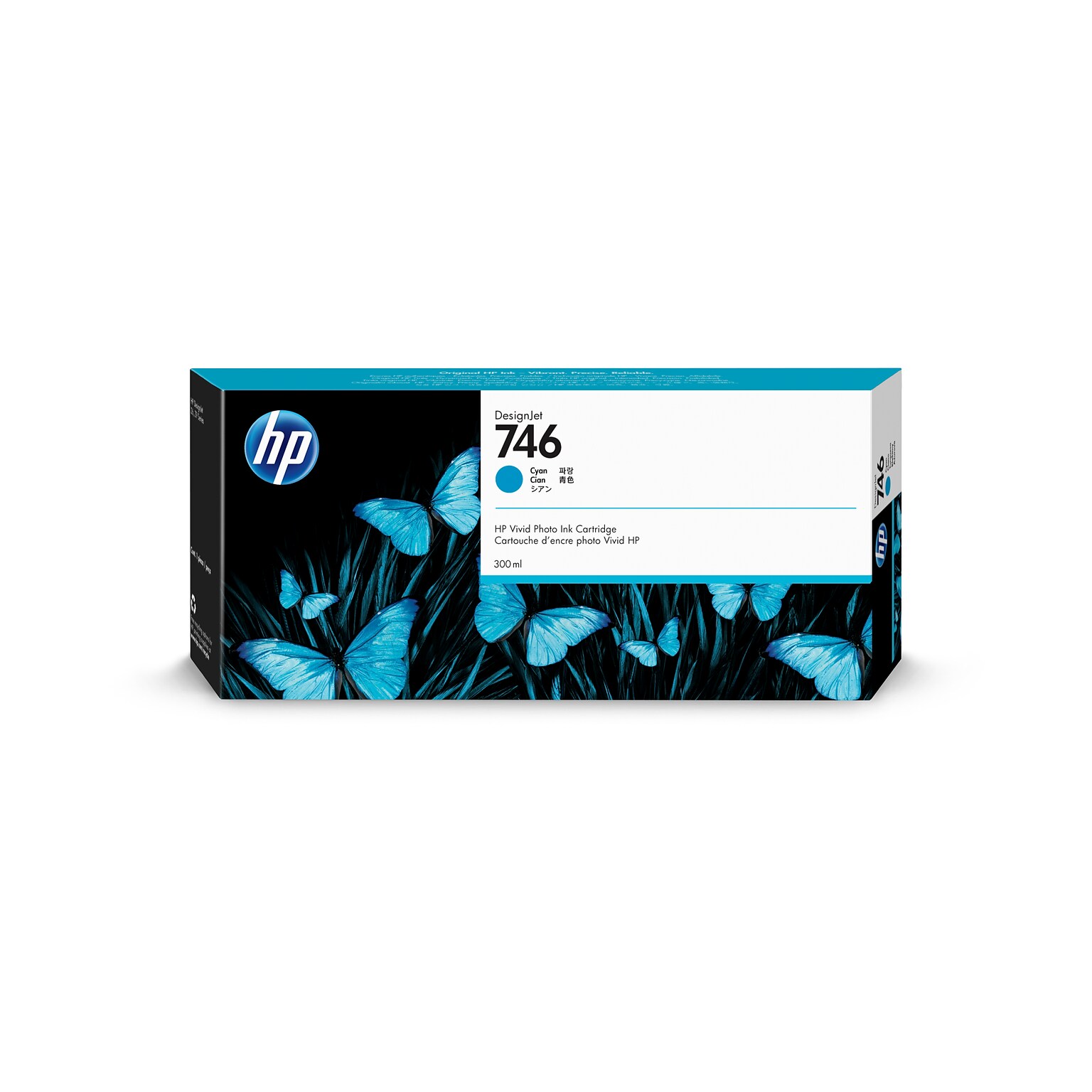 HP 746 Cyan Standard Yield Ink Cartridge (P2V80A)