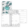 2019 Blueline® DoodlePlan™ 12-Month Weekly/Monthly Coloring Planner, 8 x 5, Botanica Theme (2910.01-19)