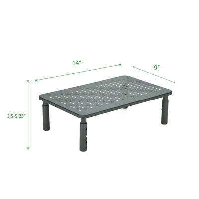 Mind Reader Rectangle Monitor Stand, Ventilated Metal for Computer, Laptop,Monitor, Black (4LEGMET-BLK)