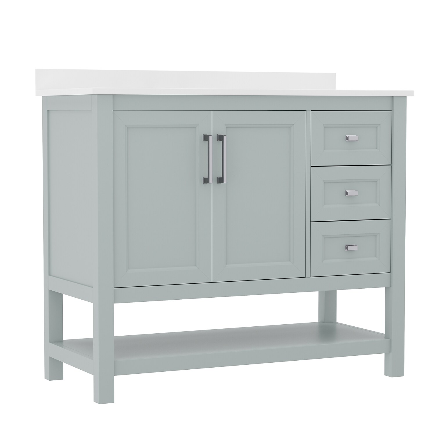 Flash Furniture Vega Bathroom Vanity with Sink, 42 Inch, Sage (FSVEGA42SG)