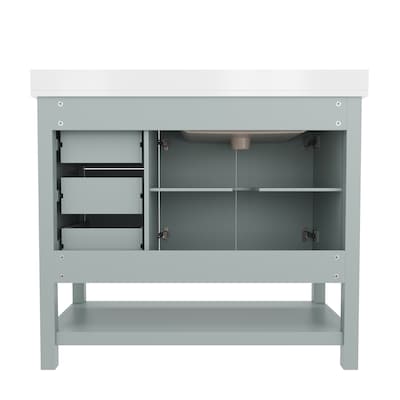 Flash Furniture Vega Bathroom Vanity with Sink, 42 Inch, Sage (FSVEGA42SG)