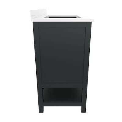 Flash Furniture Vega Bathroom Vanity with Sink, 42 Inch, Black (FSVEGA42BK)