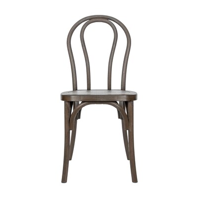 Flash Furniture HERCULES Contemporary Wood Look Resin Thonet Style Dining Chair, Dark Brown (L9M5DKBRN)