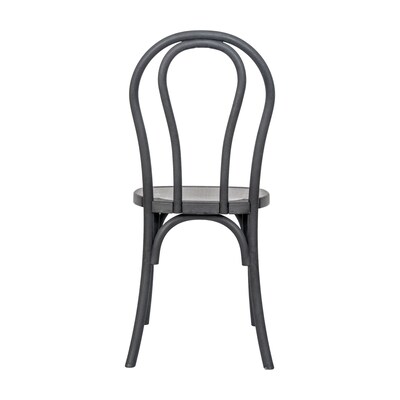 Flash Furniture HERCULES Contemporary Wood Look Resin Thonet Style Dining Chair, Black, 2/Pack (2L9M5BLK)