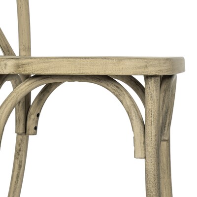 Flash Furniture HERCULES Contemporary Wood Look Resin Cross Back Dining Chair, Light Oak, 2/Pack (2L9M2LTOAK)