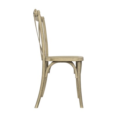 Flash Furniture HERCULES Contemporary Wood Look Resin Cross Back Dining Chair, Light Oak, 2/Pack (2L9M2LTOAK)