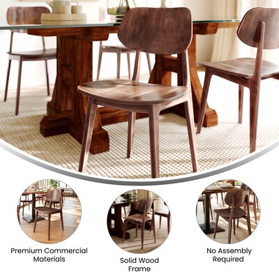 Flash Furniture Verona Contemporary Solid Wood Dining Chair, Antique Copper, 2/Pack (2XUCH103673ACP)