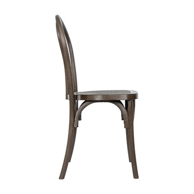 Flash Furniture HERCULES Contemporary Wood Look Resin Thonet Style Dining Chair, Dark Brown, 2/Pack (2L9M5DKBRN)