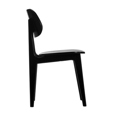 Flash Furniture Verona Contemporary Solid Wood Dining Chair, Black, 2/Pack (2XUCH103673BLK)
