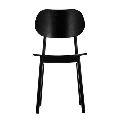 Flash Furniture Verona Contemporary Solid Wood Dining Chair, Black, 2/Pack (2XUCH103673BLK)