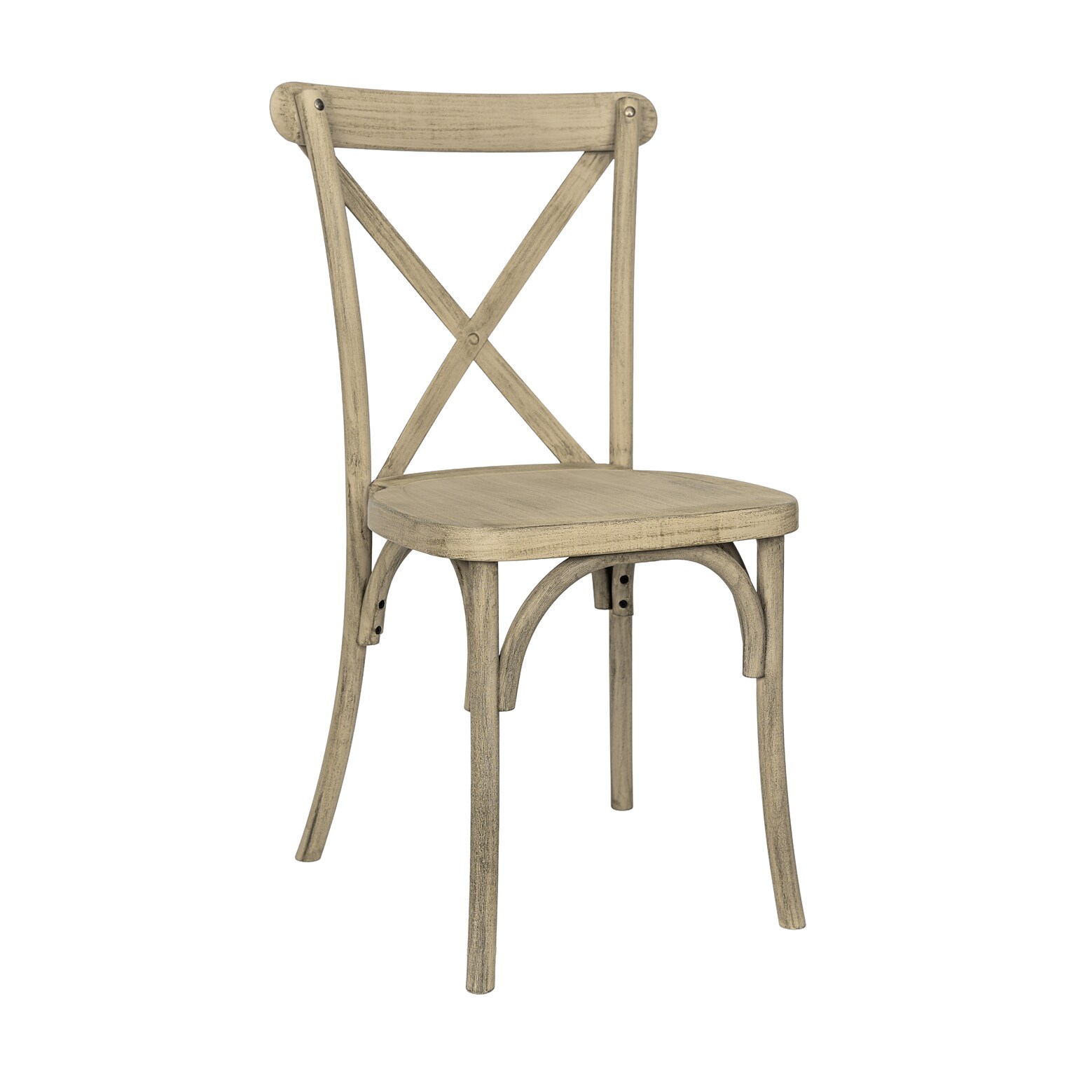 Flash Furniture HERCULES Contemporary Wood Look Resin Cross Back Dining Chair, Light Oak (L9M2LTOAK)