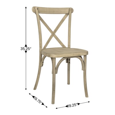 Flash Furniture HERCULES Contemporary Wood Look Resin Cross Back Dining Chair, Light Oak (L9M2LTOAK)