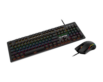MSI FORGE GK300 Wired Gaming Mechanical Blue Switches Keyboard , Black (FORGEGK300C)