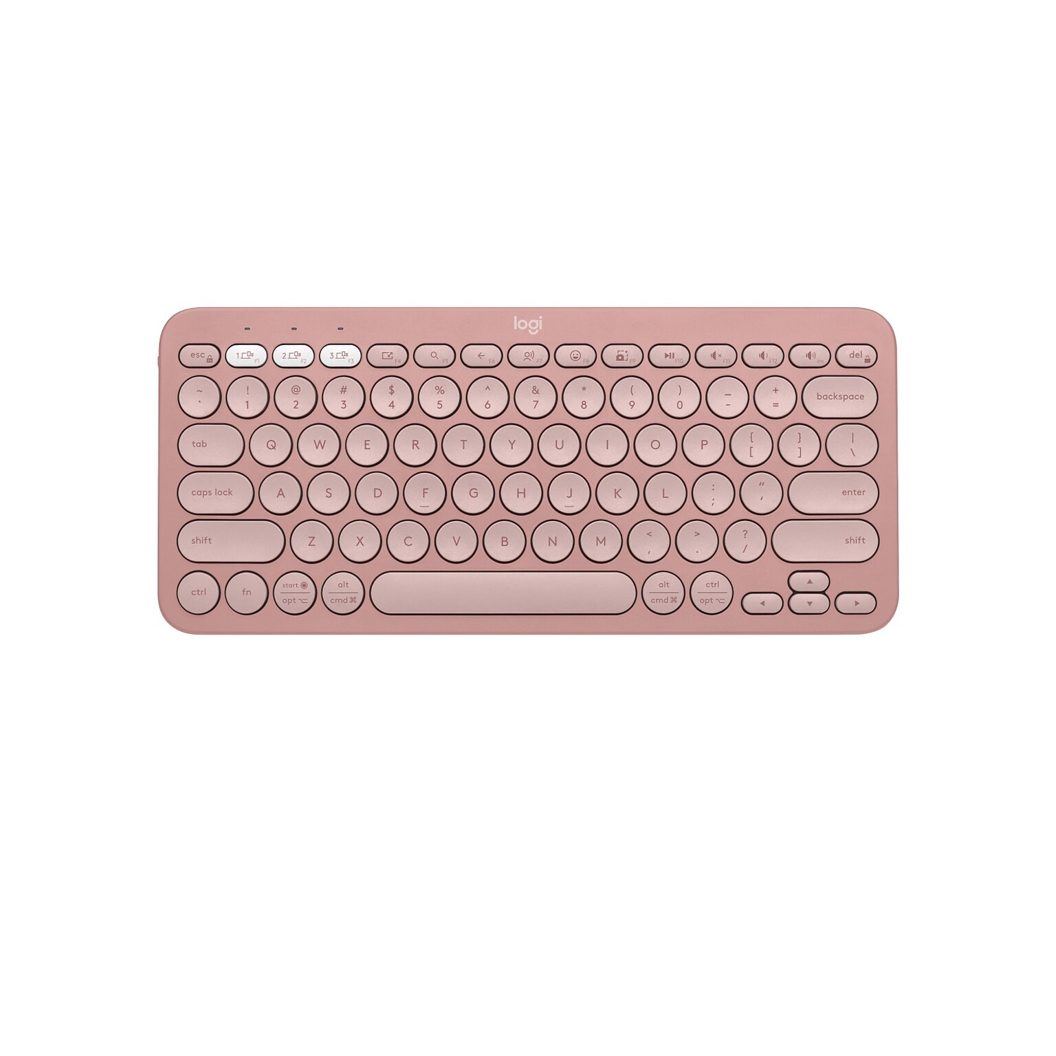 Logitech PEBBLE KEYS 2 K380S Wireless Slim Keyboard , Tonal Rose (920-011777)