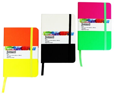 Inkology Pocket Journal, 4.1 x 5.8, College Ruled, Multicolor, 12/Pack (INK-3724-12)