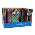 Inkology Soft Cube Plush Pencil Pouch, Assorted, 7.75 x 3.5, 8 Pack (4592)