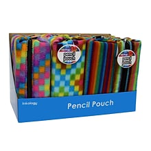 Inkology Soft Cube Plush Pencil Pouch, Assorted, 8 Pack (4592)