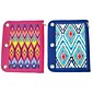 Inkology Ikat Binder Pencil Pouch, Assorted, 6 Pack (4141)