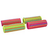 Inkology Puff Print Round Pencil Pouch, Assorted, 8.25 x 2.75, 6 Pack (4288)