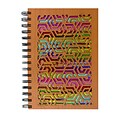 Inkology Wood Cut Journal, 5.8 x 8.3, College Ruled, Multicolor, 6/Pack (INK-3694-06)