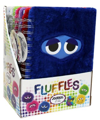 Inkology Fluffles Journal, 5.8" x 8.3", College Ruled, Multicolor, 6/Pack (INK-6121-06PDQ)