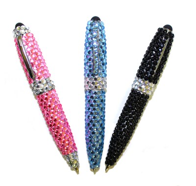 Inkology Glam Rocks Stylus Pen, Assorted, 4.25" x 0.5", 6/Pack (1126)