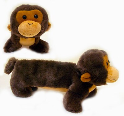 Inkology Plush Monkey Pencil Pouch, 6 Pack (4950)