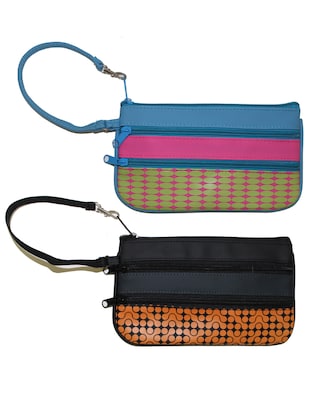 Inkology Wristlet Pencil Pouch, Assorted, 6 Pack (4868)