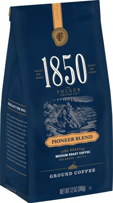 1850 Pioneer Blend Fire-Roasted Medium Roast Ground Coffee, 12 Oz. (SMU60514)