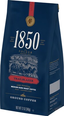 1850 Trail Blazer Fire-Roasted Medium-Dark Roast Ground Coffee, 12 Oz. (SMU60515)
