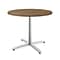 HON Between Round Table, Seated Height X-Base, 36D, Pinnacle Laminate, Textured Silver Finish