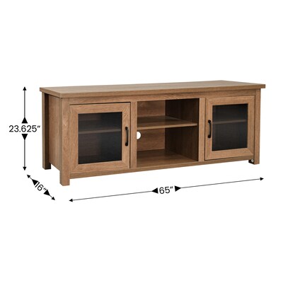 Flash Furniture Sheffield Classic TV Stand, Screens up to 80", Walnut (GCMBLK65WAL)