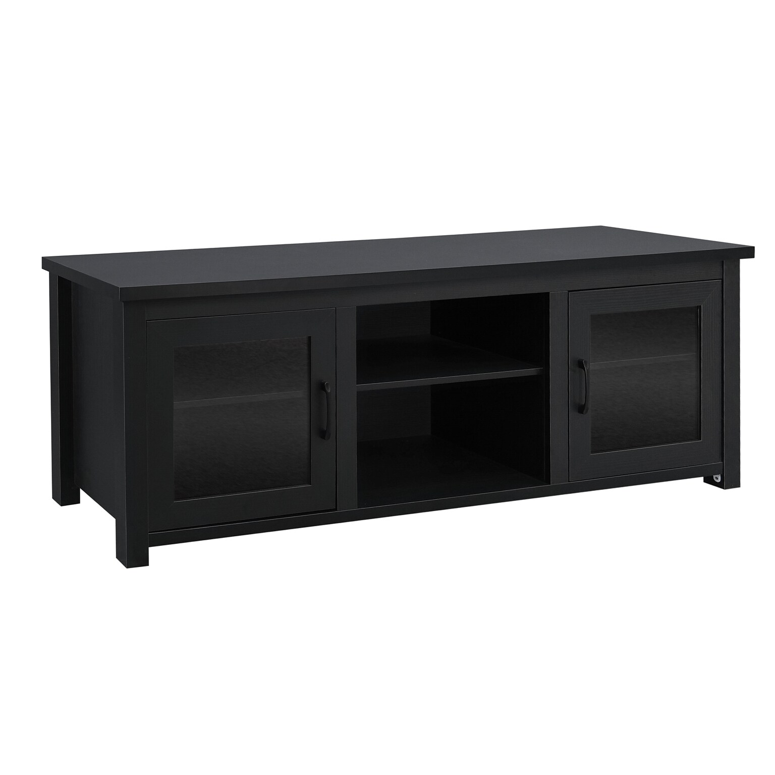 Flash Furniture Sheffield Classic TV Stand, Screens up to 80, Black (GCMBLK65BLK)