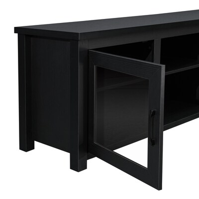 Flash Furniture Sheffield Classic TV Stand, Screens up to 80", Black (GCMBLK65BLK)