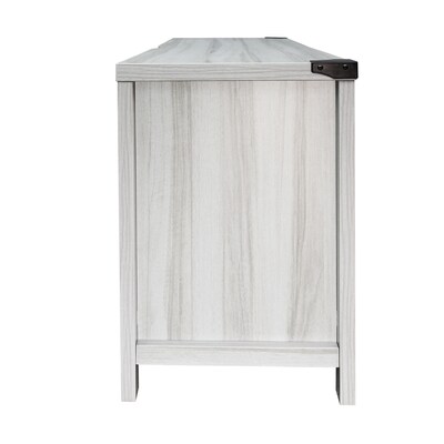 Flash Furniture Charlotte Farmhouse Barn Door TV Stand, Screens up to 65", Light Gray (GCMBLK67LTGY)