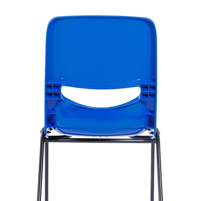 Flash Furniture HERCULES Polypropylene Heavy-Duty Classroom Stack Chair, Navy (SFCH003NVYBLK)