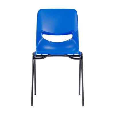 Flash Furniture HERCULES Polypropylene Heavy-Duty Classroom Stack Chair, Navy (SFCH003NVYBLK)