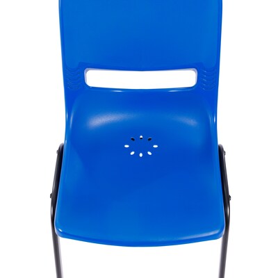 Flash Furniture HERCULES Polypropylene Heavy-Duty Classroom Stack Chair, Navy (SFCH003NVYBLK)