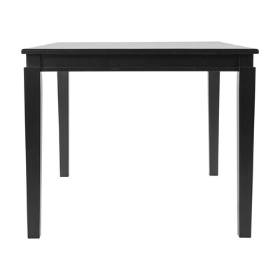 Flash Furniture Henry Solid Wood Dining Table, 36.25" x 47", Black Matte (KERT217BLK47)