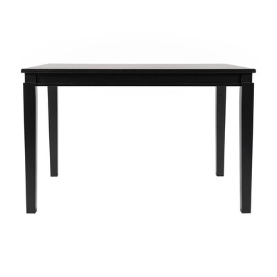 Flash Furniture Henry Solid Wood Dining Table, 36.25" x 47", Black Matte (KERT217BLK47)