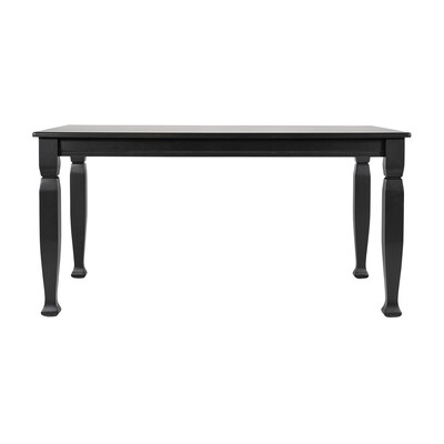 Flash Furniture Grace Solid Wood Dining Table, 36.25" x 60", Black (KERT799BLK60)
