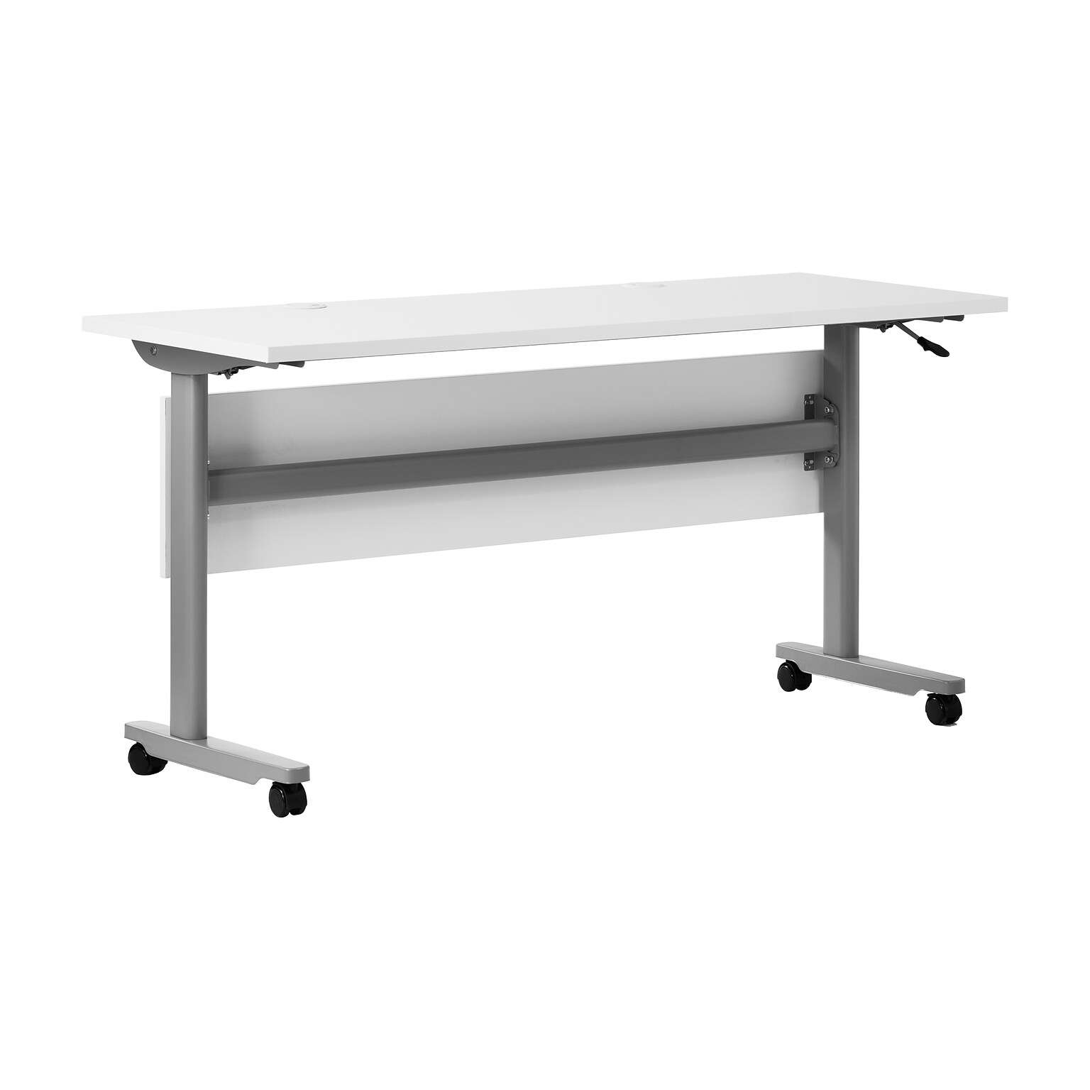 Flash Furniture Palmer 60W x 24D Foldable Training Room Table, Laminate, White Tabletop/Gray Frame (MTM6024TLEGWG)