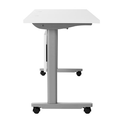 Flash Furniture Palmer 60"W x 24"D Foldable Training Room Table, Laminate, White Tabletop/Gray Frame (MTM6024TLEGWG)