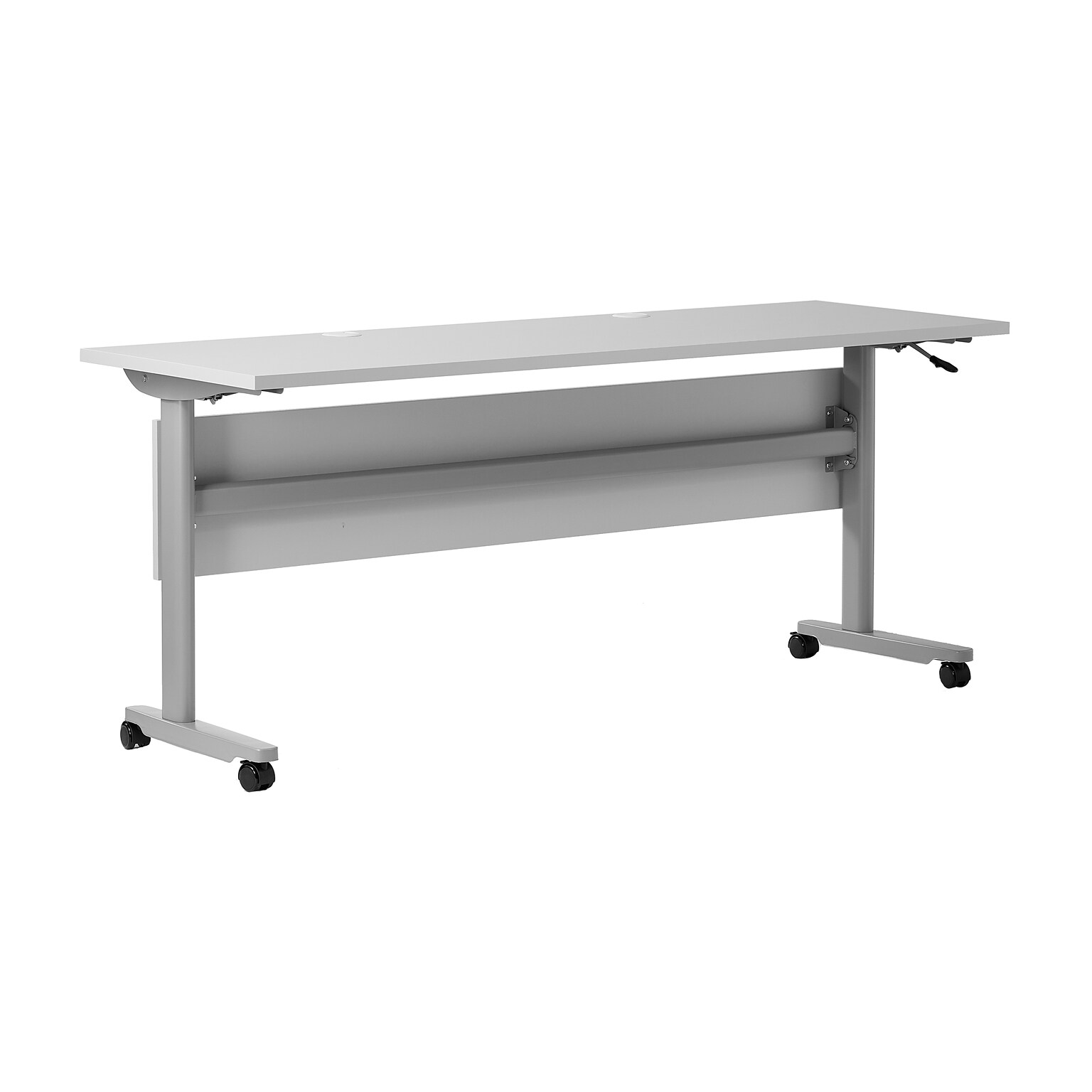 Flash Furniture Palmer 72W x 24D Foldable Training Room Table, Laminate, Gray Tabletop/Gray Frame (MTM7224TLEGGG)