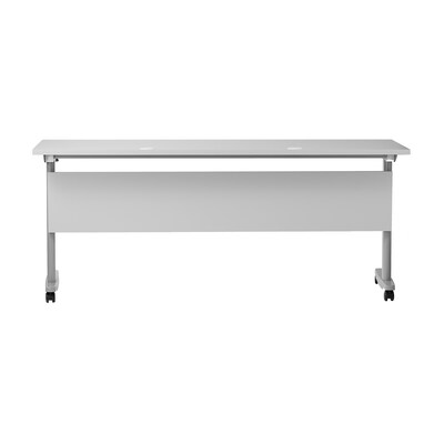 Flash Furniture Palmer 72"W x 24"D Foldable Training Room Table, Laminate, Gray Tabletop/Gray Frame (MTM7224TLEGGG)